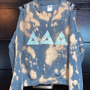Vintage tri delta acid wash hoodie